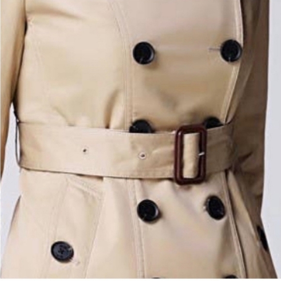Chic British Buckle Double Breasted Fabulous Trench Coat - Picture 4 of 5